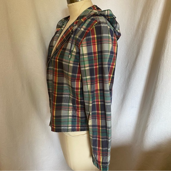 Ralph M madras plaid cotton hooded jacket. - Picture 9 of 11